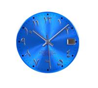 WOMELF Esfera de Reloj de 28,5mm, Esfera con números de Letras árabes, No Luminosa, Compatible con Movimiento NH35 NH36, esferas de Reloj, Piezas de Esfera árabe (Color : Light Blue Dial Hand)