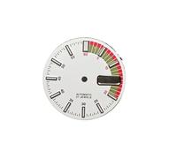 WOMELF Esfera de Reloj de 28,5mm, Piezas de modificación de Esfera de Reloj mecánico, compatibles con Movimiento NH36A/4R36, Verde Luminoso (Color : White)