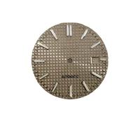 WOMELF Esfera de Reloj de 31,8mm, Accesorios de Reloj de modificación, Barra Plateada Luminosa Verde, Tachuelas, esferas de Reloj compatibles con Movimiento NH35/NH36/4R/7S (Color : Gray)