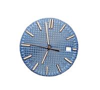 WOMELF Esfera de Reloj de 31,8mm + manecillas, esferas Luminosas Verdes, Accesorios de Repuesto compatibles con el Movimiento NH35 (Color : Blue Rose Gold Set)