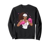 Women Black African American Fight Breast Cancer Pink Ribbon Sudadera