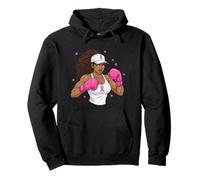 Women Black African American Fight Breast Cancer Pink Ribbon Sudadera con Capucha