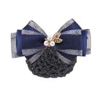 Women Bun Net Female Flight Attendant Hair Bow Hair Net