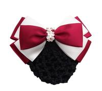 Women Bun Net Ladies With Diamond Bow Hair Net