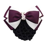 Women Bun Net Ladies With Diamond Bow Hair Net
