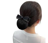 Women Bun Net Women's Simple Bow Fine Mesh