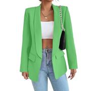 Women Business Casual Suit Open Front Lapel Collar Jackets Long Sleeve Work Suit Coat Work Casual Sleeve Suit Front Open Women's Long Coat Lapel Business for Women Collar