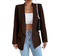 Women Business Casual Suit Open Front Lapel Collar Jackets Long Sleeve Work Suit Coat Work Casual Sleeve Suit Front Open Women's Long Coat Lapel Business for Women Collar