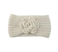 Women Camellia Flower Knitted Headbands Autumn Winter Crochet Head Wrap Wide Hairband Turban Outdoor Ear Warmers(Color 8)