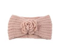 Women Camellia Flower Knitted Headbands Autumn Winter Crochet Head Wrap Wide Hairband Turban Outdoor Ear Warmers(Color 12)