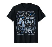 Women Chapter 55 Fabulous EST 1971 55th Birthday Queen Camiseta
