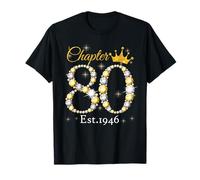 Women Chapter 80 Fabulous EST 1946 80th Birthday Queen Camiseta