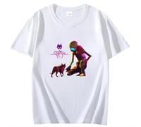 Women Clothes Stray Cat Game T-Shirts Graphic Shirt 100% Cotton Unisex Casual Male Harajuku Streetwear Short Sleeve Shirt