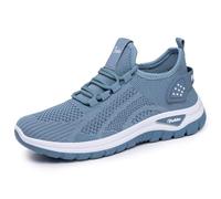 Women Comfy Orthopedic Walking Shoes Women Lightweight Lace up Knitted Trainers Comfortable Fashion Flat Walking Shoes Breathable Slip On Arch Support Non-Slip Mesh Up Athletic Sneakers