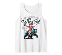 Women Cowgirl I Don't Always Drink Whiskey but When I Do Camiseta sin Mangas