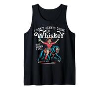 Women Cowgirl I Don't Always Drink Whiskey but When I Do Camiseta sin Mangas