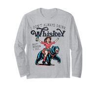 Women Cowgirl I Don't Always Drink Whiskey but When I Do Manga Larga