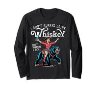 Women Cowgirl I Don't Always Drink Whiskey but When I Do Manga Larga
