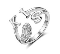 Women Earrings Silver Sterling Pull with Zirconia Kiss GLIZTER Lips Personality Index Finger Jewellery Partnership Rings Friendship Rings Stacking Rings Adjustable