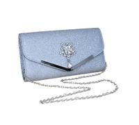 Women Evening Bag, Clutch Purses, Elegant Design Lightweight Feel PU Exterior Polyester Lining Sleek Shape,Womens pursues for Women Stylish Compact Handbag With Chain Strap for Wife Girlfriend