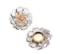 Women Flower Button Covers, Elegant Vintage Alloy Fancy DIY Decorative Metal Flower Shaped, Versatile Shirt Suit Button Cover Embellishments, For Grandma Women Wife Daughter Girlfriend