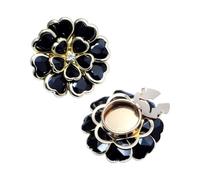 Women Flower Button Covers, Elegant Vintage Alloy Fancy DIY Decorative Metal Flower Shaped, Versatile Shirt Suit Button Cover Embellishments, For Grandma Women Wife Daughter Girlfriend