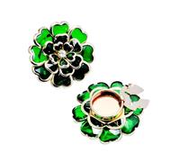 Women Flower Button Covers - Retro Floral Metal Button Clip Decorations