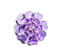 Women Flower Button Covers - Retro Floral Metal Button Clip Decorations