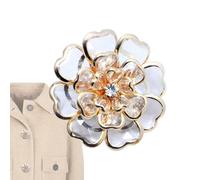 Women Flower Button Covers - Vintage Metal Floral Decorative Clips