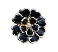 Women Flower Button Covers - Vintage Metal Floral Decorative Clips