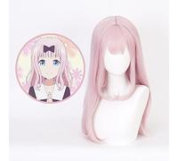 Women Fujiwara Chika Wigs 60cm Length Kaguya Sama Love Is War Cosplay Heat Resistant Synthetic Hair Perucas Cosplay Wig