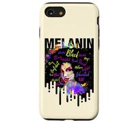Women Girls Black Melanin Magic, Dripping Melanin Quotes Carcasa para iPhone SE (2020) / 7/8