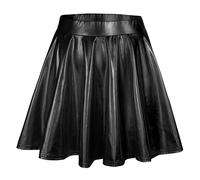 Women' Glitter Skirt High Waist Pleated Plain Fancy Dress Costume 2026 Sequins Skirts Belly Dance(Black,M)