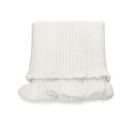 Women High-neck Fake Collar Scarf Turtleneck Knitted False Detachable Warm Winter Windproof Ruffles Wrap(White)