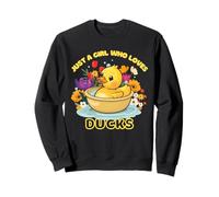 Women Kids Duck Lover Just A Girl Who Loves Ducks Animals Sudadera