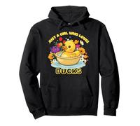 Women Kids Duck Lover Just A Girl Who Loves Ducks Animals Sudadera con Capucha