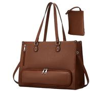 Women Laptop Tote Bags - Insulated Lunch Compartment Work Bag, Large Capacity Laptop Lunch Bag | Office College Travel Tote for Tablet Food Drink Business Road Trip