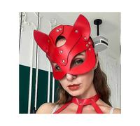 Women Leather Cat Mask Sexy Half Face Eyemask Cosplay Costume Props Halloween Party Masquerade Mardi Gras Carnival Accessories