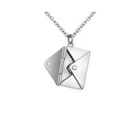 Women Love Letter & Envelope Pendant Charm Necklace Jewelry