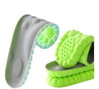 Women Men and Kids - U-Shape Memory Foam Replacement Insoles - Super Soft 4D Cloud Insole for Anti Fatigue, Shock Absorption, Foot Pain Relief, Arch Support (Verde,47-48)