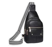 Women Men Daypack, Shoulder Bag, Fashionable New Pattern Simple Solid Color Practical Large(Black)