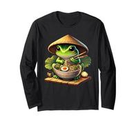 Women Men Kids Cute Frog Eating Ramen Japanese Noodles Manga Larga