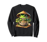 Women Men Kids Cute Frog Eating Ramen Japanese Noodles Sudadera