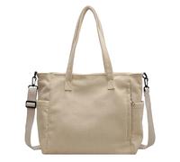 Women Messenger Bag - Corduroy Handbags Travel Purse | Business Casual Work Shopping Bag Large Messenger Shoulder Bag Hobo Bag For Daily Use, beige, riferimento alla descrizione