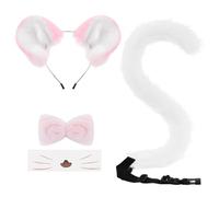 Women Mouse Cosplay Props, Animal Ears Headband Tail Set, Party Dress Up