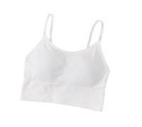 Women Padded Bralette Vest Wire-Free Push Up para top Women Padded(White) | Built-in padded bralette, wire-free comfort, push-up effect, seamless look, daily casual wear