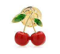 Women Pins Accessories Cherry Ladies Enamel Plant Fruit Party Cardigan Jacket Coat Brooch Fashion brooches Made in China