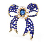 Women Pins Bowknot Rhinestone Flower Pin Ladies Matching Wedding Banquet Brooch Fashion brooches Made in China