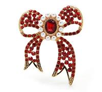 Women Pins Bowknot Rhinestone Flower Pin Ladies Matching Wedding Banquet Brooch Fashion brooches Made in China