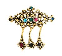 Women Pins Ladies Accessories Retro Flower Eye Rhinestone Tassel Pin Party Cardigan Jacket Coat Brooch Fashion brooches Made in China